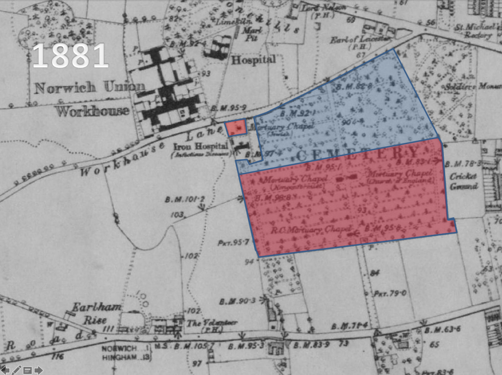 The original size of Earlham Cemetery